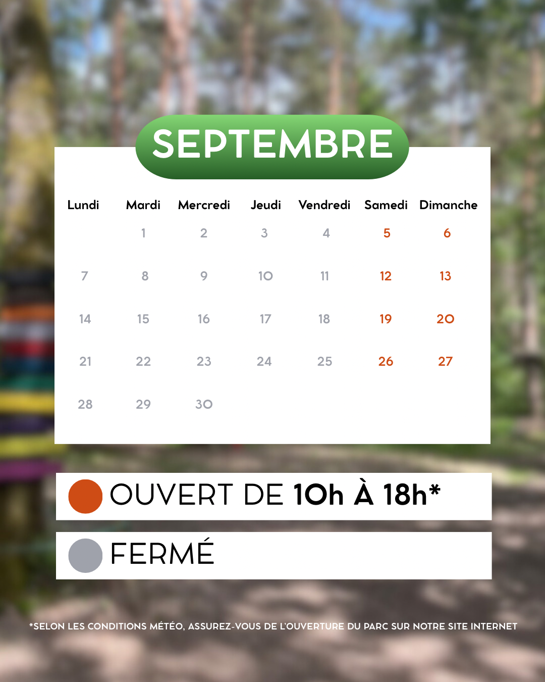 Calendrier 2026 - POST - SEPTEMBRE - POST